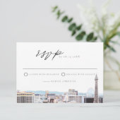 Waterverf Las Vegas Strip RSVP Card Kaart (Staand voorkant)