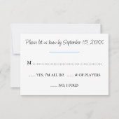 Waterverf Las Vegas verloofd RSVP Kaartje (Achterkant)