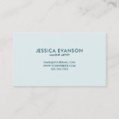 Waterverf Lash-technicus blauw groen Visitekaartje (Achterkant)