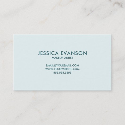 Waterverf Lash-technicus blauw groen Visitekaartje (Achterkant)