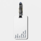 Waterverf Laten we reizen de wereld ontwerp Bagagelabel (Achterkant verticaal)