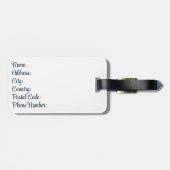 Waterverf Laten we reizen de wereld ontwerp Bagagelabel (Achterkant horizontaal)