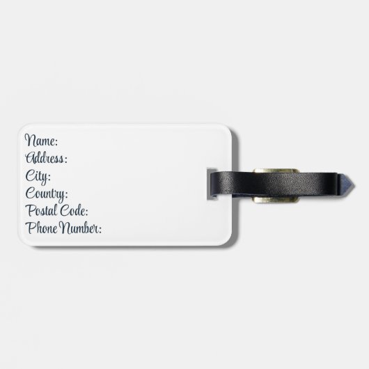 Waterverf Laten we reizen de wereld ontwerp Bagagelabel (Achterkant horizontaal)