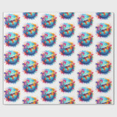 Waterverf Laten we reizen de wereld ontwerp Cadeaupapier (Vlak)