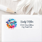 Waterverf Laten we reizen de wereld ontwerp Etiket (Insitu)