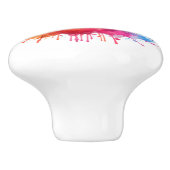 Waterverf Laten we reizen de wereld ontwerp Keramische Knop (Zijkant)