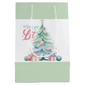 Waterverf Laten we verlichte kerstboom Medium Cadeauzakje (Achterkant)