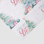 Waterverf Laten we verlichte kerstboom Tissuepapier (Detail)