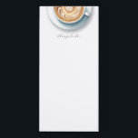 Waterverf Latte Custom Stationery Magnetisch Notitieblok<br><div class="desc">Brouw wat inspiratie op met dit schattige koffie thema notitieblok! Dit stijlvolle aangepaste notitieblok is voorzien van een charmante waterverf latte-illustratie, ideaal voor het noteren van herinneringen, takenlijsten of uw volgende grote idee. Ontworpen voor koffieliefhebbers en liefhebbers van papier, het maakt een doordacht cadeau voor koffieliefhebbers, vooral voor degenen die...</div>