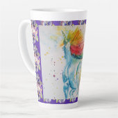 Waterverf latte Mok van mijn paardregenboog Unicor (Linkerhoek)