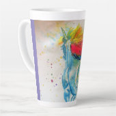 Waterverf latte Mok van mijn paardregenboog Unicor (Linkerhoek)