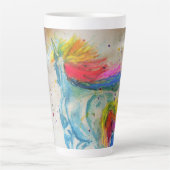 Waterverf latte Mok van mijn paardregenboog Unicor (Voorkant)