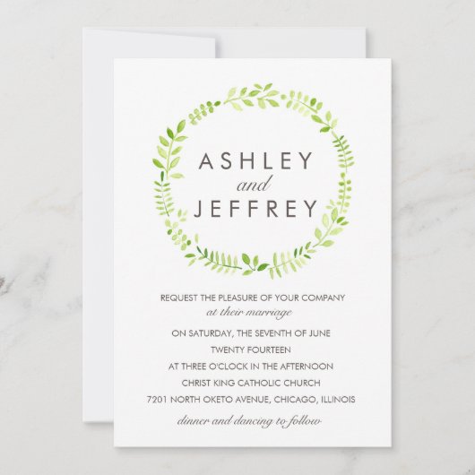 Waterverf Laurel Kaart (Voorkant)