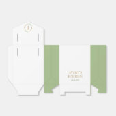 Waterverf Laurel Krans Gouden Kruisdoop Bedankdoosjes (Uitgevouwen)