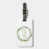 Waterverf Laurel Krans Maid of Honor Bagagelabel (Voorkant verticaal)