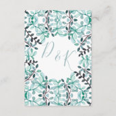 Waterverf Laurel Monogram accommodatiekaarten Informatiekaartje (Achterkant)