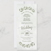 Waterverf Laurel verlaat Sage Green Wedding Kaart (Voorkant)