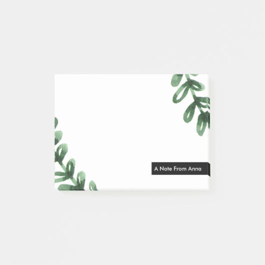 Waterverf Laurel Wreath Persoonlijk Post-it® Notes (Voorkant)
