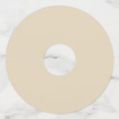 Waterverf Laurels en koeskoes Initialen bruiloft Wijnglaslabel (Achterkant)