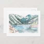 waterverf lava meer briefkaart (Voorkant / Achterkant)