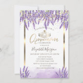 Waterverf Lavanda, Lichtslingers Quinceanera Kaart (Voorkant)