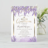Waterverf Lavanda, Lichtslingers Quinceanera Kaart (Staand voorkant)