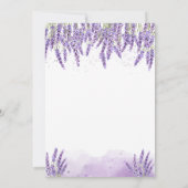 Waterverf Lavanda, Lichtslingers Quinceanera Kaart (Achterkant)