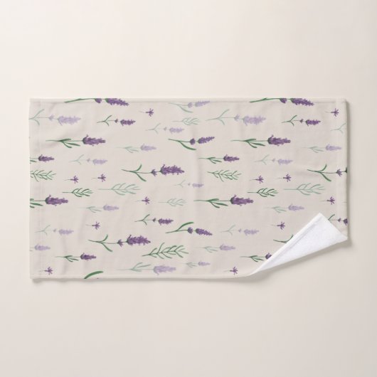 Waterverf Lavander Pattern Bad Handdoek (Handdoek)