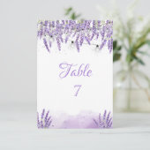 Waterverf Lavander String Lights E Kaart (Staand voorkant)