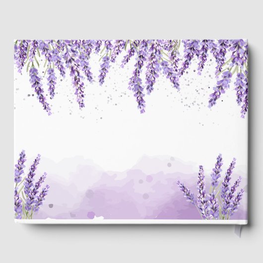 Waterverf Lavander String Lights Gastenboek (Achterkant)