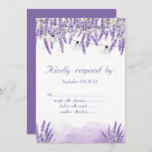 Waterverf Lavander String Lights Kaart (Voorkant / Achterkant)