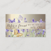 Waterverf Lavander Vlinders Verwijzing Kaart (Voorkant)