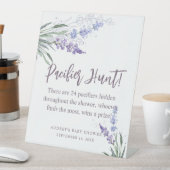 Waterverf Lavendel Baby shower Fopspeen Hunt Spel Reclamebord Met Voetstuk (Insitu)