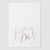 Waterverf Lavendel Bewaar de datum Overlay Vellum Uitnodigingen (Voorkant)