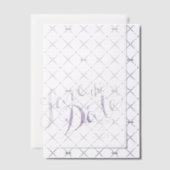 Waterverf Lavendel Bewaar de datum Overlay Vellum Uitnodigingen (Offset (Uitnodiging))