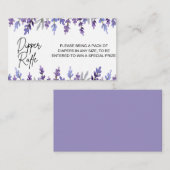 Waterverf Lavendel Bloem Dipper Raffle Kaart (Voorkant / Achterkant)