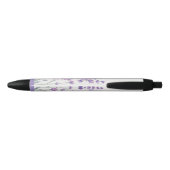 Waterverf Lavendel Bloem Monogram Merk Pen (Achterkant)