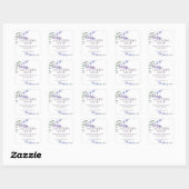Waterverf Lavendel Bloem Zeep Vierkante Sticker (Vel)