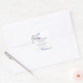Waterverf Lavendel Bloem Zeep Vierkante Sticker (Envelop)