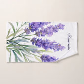 Waterverf Lavendel Bloemen Bad Handdoek (Handdoek)
