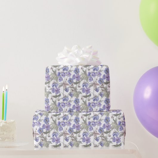 Waterverf Lavendel Bloemen Cadeaupapier (Feestgeschenken)