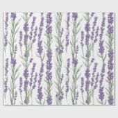 Waterverf Lavendel Bloemen Cadeaupapier (Vlak)