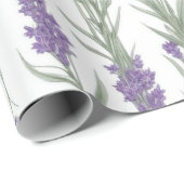 Waterverf Lavendel Bloemen Cadeaupapier (Rol Hoek)