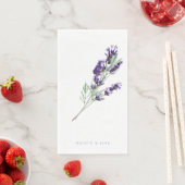 Waterverf Lavendel Bloemen Gepersonaliseerde bruil Servet (Insitu)