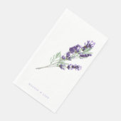 Waterverf Lavendel Bloemen Gepersonaliseerde bruil Servet (Hoek)