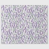 Waterverf Lavendel Bloemen Inpakpapier (Vlak)
