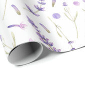 Waterverf Lavendel Bloemen Inpakpapier (Rol Hoek)