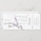 Waterverf lavendel bloemen met rsvp wigdin kaart (Voorkant)