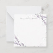 Waterverf lavendel bloemen notitiekaartje (Voorkant)