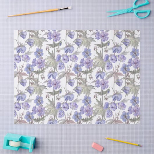 Waterverf Lavendel Bloemen Tissuepapier (Craft)